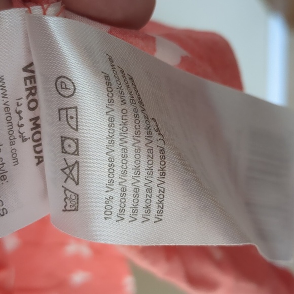 XS Butterfly Short Dress Vero Moda Mini Peach - Picture 10 of 13